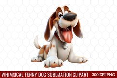 Whimsical Funny Dog Sublimation Clipart Product Image 1