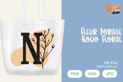 Fleur Mirage Boho Floral Monogram Product Image 1