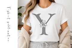 Alphabet, Letters, Monogram, Gray Flowers Product Image 1