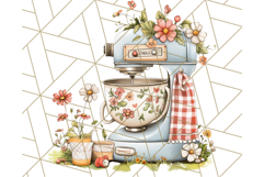 Cottagecore Kitchen Mixer, Apron PNG Clipart, Retro Floral Product Image 4