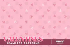 St Valentine's Day Hearts Cupid Love Seamless Pattern PNG Product Image 1