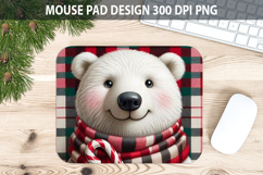Christmas Beer Mouse Pad Sublimation - Animal PNG Design Product Image 1