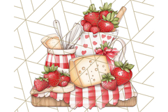 Cottagecore Strawberry Kitchen PNG Clipart, Retro Fruit Png Product Image 4