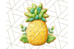 Summer Iced Cookie Clipart PNG, Cute Tropical Cookies Product Image 4
