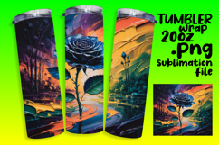 VIBRANT Sublimation Tumbler Design , Flowers Product Image 1