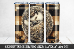 Hedgehog Skinny Tumbler 20oz Wrap Design, Animal Tumbler Wra Product Image 1