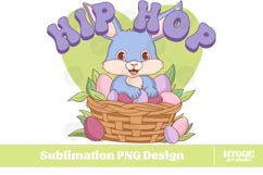 Easter Sublimation PNG Bundle Bunny Chick Farm Hip Hop Joy Product Image 6