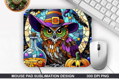 Owl Mouse Pad, Halloween Mouse Pad PNG Design , Halloween Product Image 1