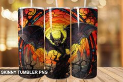 Stained Glass Halloween Bat PNG Tumbler Design Product Image 1