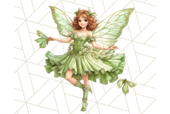 Pastel Fairy Garden Clipart, Cute Fairies &amp; Toadstools PNG Product Image 13