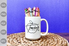 Teacher Vibes SVG Cut Files | Teacher Tshirt Svg Design Product Image 2