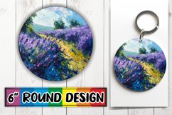 Flower-Themed Keychain &amp; Coaster Set - Sublimation Product Image 1