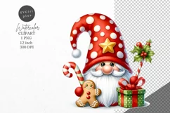 Christmas clipart, Gnome clipart, Winter clipart Product Image 1