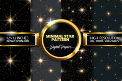 Minimal Star Pattern Digital Papers - 04 variations Product Image 1