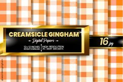 Creamsicle Gingham Digital Papers 16 Variations Product Image 1