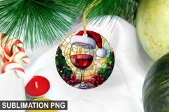 Christmas Santa Wineglass Ornament | Christmas Ornament PNG Product Image 1