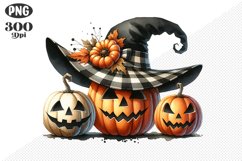 Halloween Pumpkin Sublimation - Clipart PNG Design Product Image 1