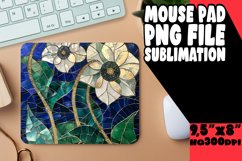 Glitter Flower Mouse Pad Sublimation PNG Product Image 1