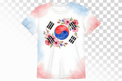 Taegeukgi Mugunghwa Printed T-Shirt Design PNG Korean Product Image 1