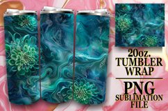 Springtime Delight Flower Tumbler Wrap Design Fresh 20oz Product Image 1