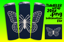 Personalized 20oz Tumbler Gift , Butterfly Product Image 1
