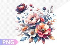 Flowers Sublimation - Clipart PNG Design Product Image 1