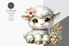 Farm animals clipart, Lamb clipart, Cute animals Product Image 1