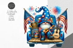 Patriotic clipart, Gnome clipart, USA clipart Product Image 1