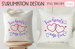 Valentine's day SVG design | Two hearts one love SVG DXF Product Image 2