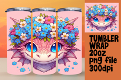 VIBRANT 20oz PNG Tumbler Wrap , Dragon Product Image 1