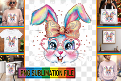 LUMINOUS Tote Bag Sublimation Ideas, Easter Bunny Product Image 1