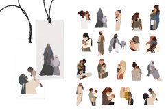 Children&#039;s clipart, child and mother, large collection Product Image 4