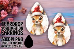 Charming Teardrop Earrings Design for Sublimation , Christma Product Image 1