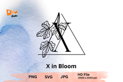 Elegant Emblem Monogram - Botanical Letter SVG | JPG | PNG Product Image 1
