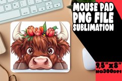 Farm Animal Mouse Pad Peekaboo Cow Design Product Image 1
