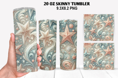 Christmas Skinny Tumbler 20oz Wrap Design, Christmas Tumbler Product Image 1