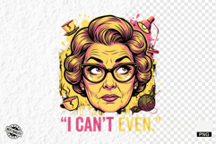 Funny Summer Grandma PNG Illustration Product Image 1