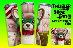 VIBRANT Sublimation Tumbler Design , Holiday Pets Product Image 1