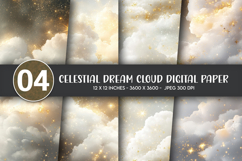 Celestial Dream Cloud Digital Paper Product Image 1