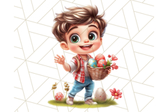 Kids Easter Clipart, Fun Holiday Easter Bunny PNG Printable Product Image 15