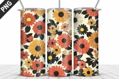 Flowers Tumbler Wrap | Sublimation Design | Tumble PNG Product Image 4