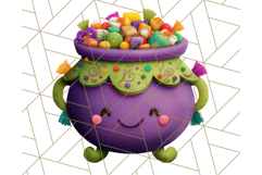 Colorful Halloween Clipart PNG, Cute Kids &amp; Candy Clip Art Product Image 4