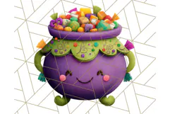 Colorful Halloween Clipart PNG, Cute Kids & Candy Clip Art Product Image 4