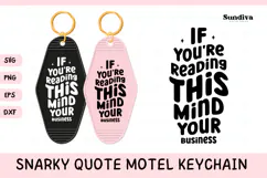 Snarky Quote Motel Keychain SVG | Mind Your Business Product Image 1