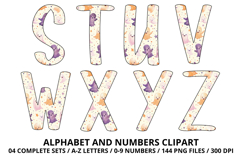 Halloween Alphabet Clipart PNG, watercolor letters doodle Product Image 4