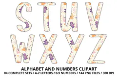 Halloween Alphabet Clipart PNG, watercolor letters doodle Product Image 4