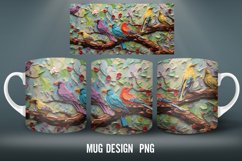 EdenBird Mug Wrap Sublimation Designs|Impasto Painting Mug Product Image 4