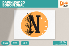 Dawnleaf Co Boho Floral Monogram Product Image 1