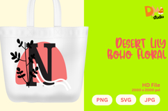 Desert Lily Boho Floral Monogram Product Image 1