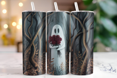 Halloween Ghost Tumbler Wrap | Sublimation | Tumblers Product Image 1